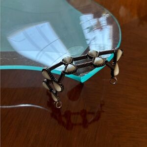 Elegant Vintage Copper and Cream Bracelet